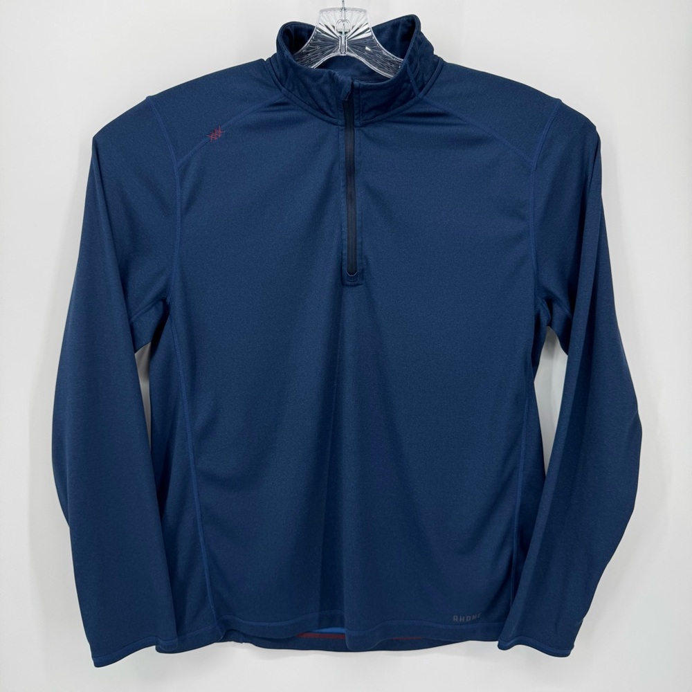 Rhone Sequoia ¼ Zip Performance Pullover Mens Size XL Blue Polartec Athletic